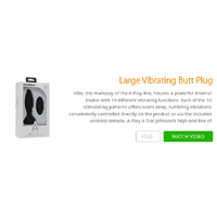 Large Vibrating Butt Plug