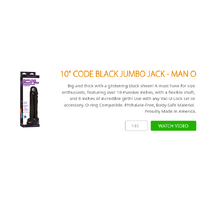 10" CODE BLACK JUMBO JACK -  MAN O WAR