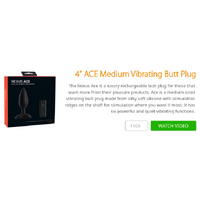 4" ACE Medium Vibrating Butt Plug