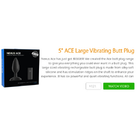 5" ACE Large Vibrating Butt Plug