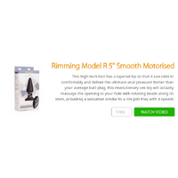 Rimming Model R 5" Smooth Motorised Butt Plug