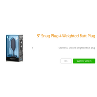 5" Snug Plug 4 Weighted Butt Plug