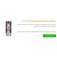 5.5" Fat Boy Checker Penis Sleeve