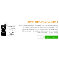 32mm eStim Metal Cock Ring