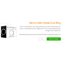 34mm eStim Metal Cock Ring