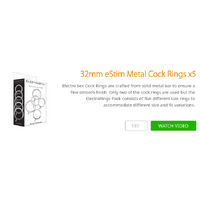 32mm eStim Metal Cock Rings x5