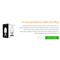 4" Intruder Extreme eStim Butt Plug