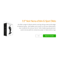 3.5" Noir Nona eStim G-Spot Dildo