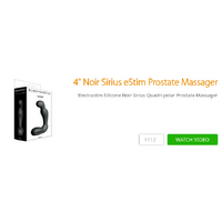 4" Noir Sirius eStim Prostate Massager