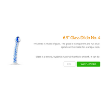 6.5" Glass Dildo No. 4