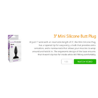 3" Mini Silicone Butt Plug