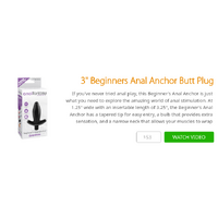 3" Beginners Anal Anchor Butt Plug