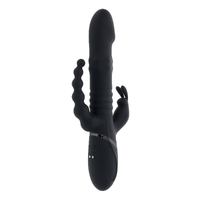 Playboy Pleasure BIG BUNNY ENERGY Black 26.2 cm USB Rechargeable Rabbit Vibrator with Anal Beads