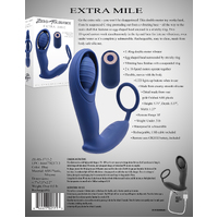 Zero Tolerance EXTRA MILE Blue USB Rechargeable Vibrating Prostate Massager