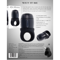 Zero Tolerance WET IT BE Black USB Rechargeable Vibrating and Self Lubricating Stroker