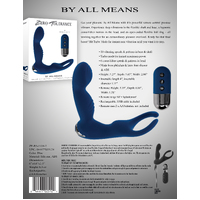 Zero Tolerance BY ALL MEANS Blue 13.4 cm USB Rechargeable Prostate Massager with Cock Ring