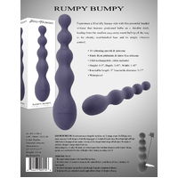 Zero Tolerance RUMPY BUMPY Purple 17.5 cm USB Rechargeable Vibrating Anal Beads