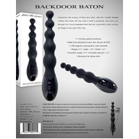 Zero Tolerance BACKDOOR BATON Black 24 cm USB Rechargeable Vibrating Anal Beads