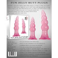 Fun Pink Jelly Butt Plugs x2