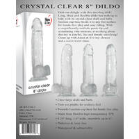 8" Crystal Clear Cock + Balls