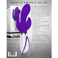 8"  Disco Triple Play Rabbit Vibrator