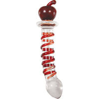 8" Twisted Crystal Glass Dildo