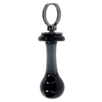 Gender X BLOW POP Black 12.8 cm Glass Plug with Ring Pull