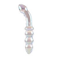 Playboy Pleasure JEWELS DOUBLE Clear Glass 17.1 cm Double Ended Dildo