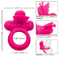 Silicone Rechargeable Butterfly Dual Ring