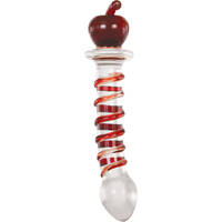 8" Twisted Crystal Glass Dildo