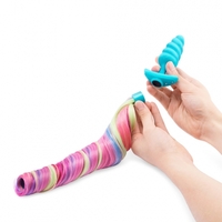 Rainbow Vibrating Tail Plug