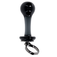 Gender X BLOW POP Black 12.8 cm Glass Plug with Ring Pull