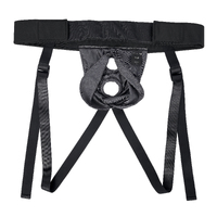 Gender X DOUBLE RIDER Black Adjustable Strap-On Harness (No Probe Included)