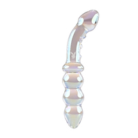 Playboy Pleasure JEWELS DOUBLE Clear Glass 17.1 cm Double Ended Dildo