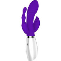 8"  Disco Triple Play Rabbit Vibrator