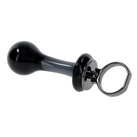 Gender X BLOW POP Black 12.8 cm Glass Plug with Ring Pull