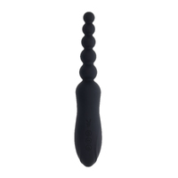 Playboy Pleasure LET IT BEAD Black 23.1 cm USB Rechargeable Vibrating Anal Beads with Clitoral Suction