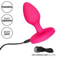 Cheeky Gems Medium Rechargeable Vibrating Probe- Pink