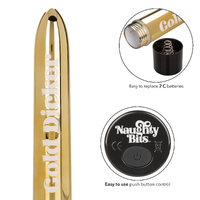 Naughty Bits Gold Dicker Personal Vibrator