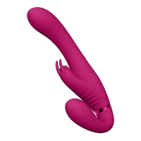 4" Satu Vibrating Strapless Strap On