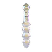 Playboy Pleasure JEWELS DOUBLE Clear Glass 17.1 cm Double Ended Dildo