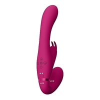 4" Satu Vibrating Strapless Strap On