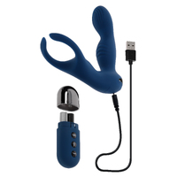 Zero Tolerance BY ALL MEANS Blue 13.4 cm USB Rechargeable Prostate Massager with Cock Ring