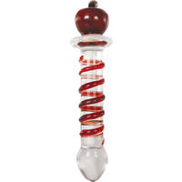 8" Twisted Crystal Glass Dildo