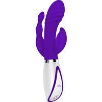 8"  Disco Triple Play Rabbit Vibrator