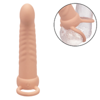 Rechargeable Ribbed Dual Penetrator - Ivory