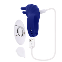 Zero Tolerance ADJUSTABLE FUN RING Blue USB Rechargeable Cock Ring with Wireless Remote