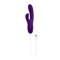 Playboy Pleasure THE THRILL Purple 24.4 cm USB Rechargeable Rabbit Vibrator