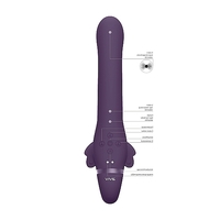 5" Satu Vibrating Strapless Strap On