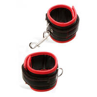 Adam & Eve SCARLET COUTURE BONDAGE CUFFS Black/Red Restraints Adam & Eve SCARLET COUTURE BONDAGE CUFFS Black/Red Restraints